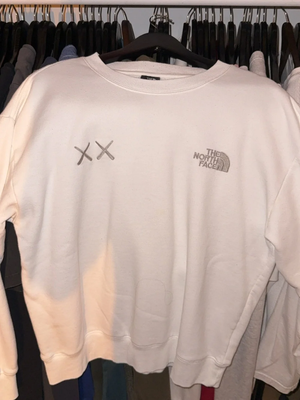 KAWS x The North Face Men's White Crewneck Sweatshirt